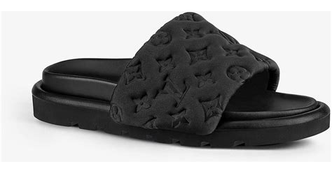 louis vuitton slides black pillow|Louis Vuitton pillow sliders women.